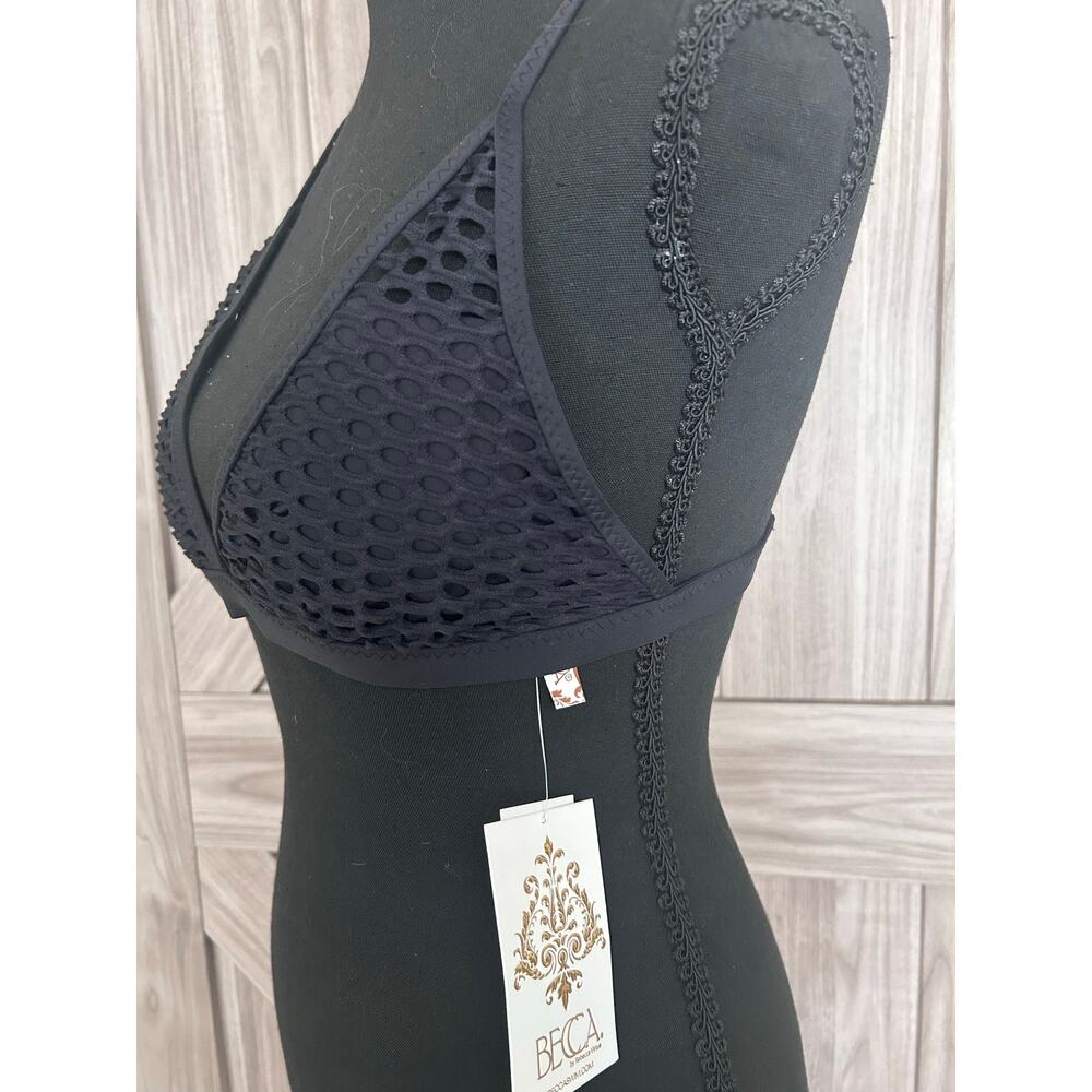 NWT Becca Luna Bralette bikini top black small - Picture 5 of 8